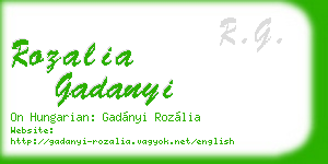 rozalia gadanyi business card