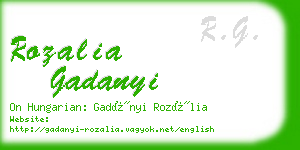 rozalia gadanyi business card